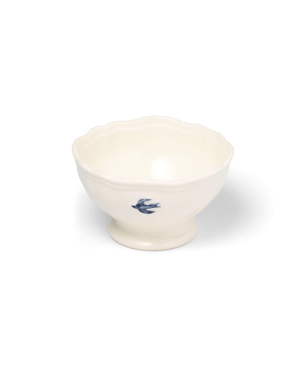 Early Bird Small Bowl White & Blue (10 x 10 x 6.2 cm)