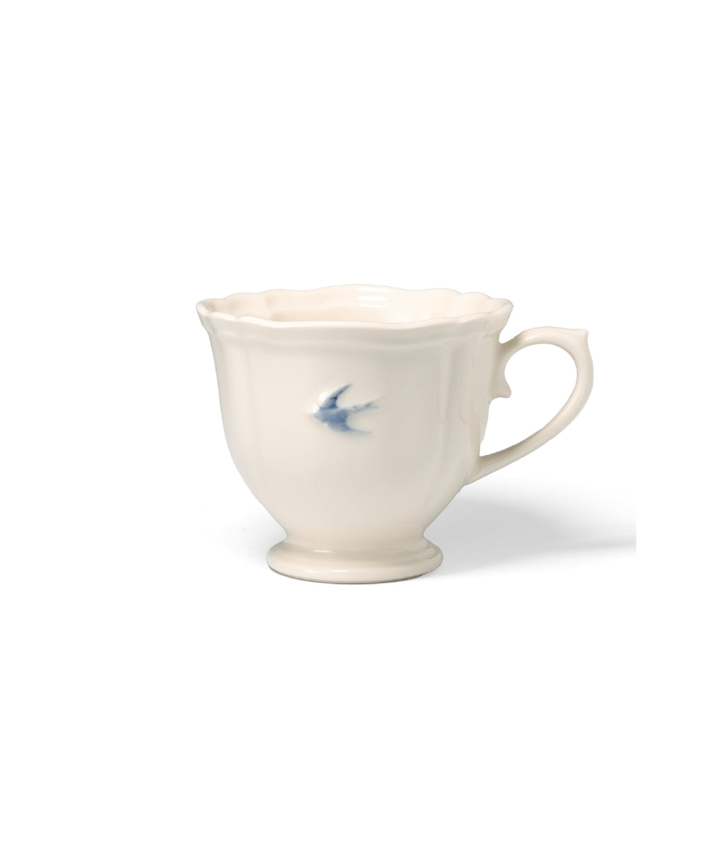 Early Bird Round Mug White (12 x 9.7 x 8 cm)