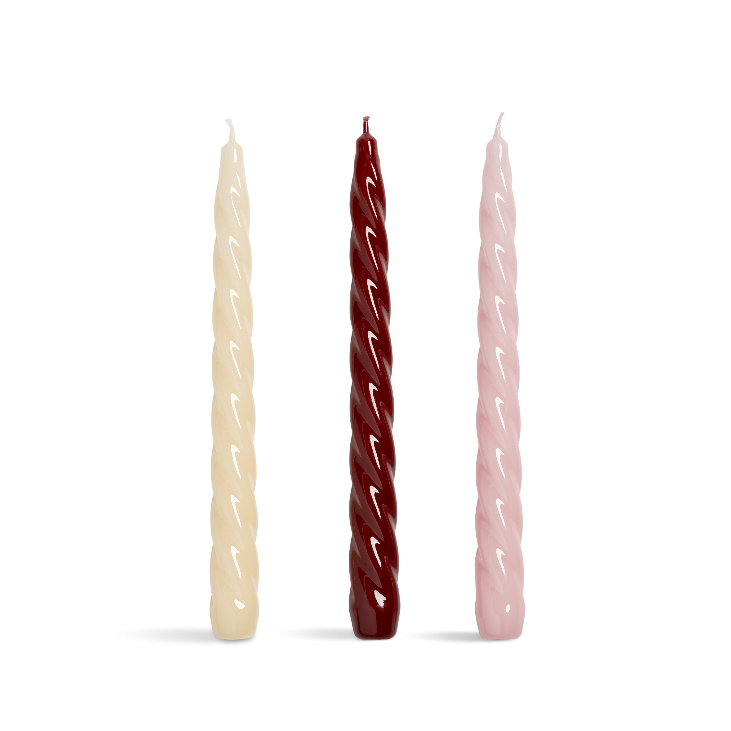 Klevering Candle Bravo Reds Set Of 3 D- 2.3 cm H- 23 cm High Quality Wax