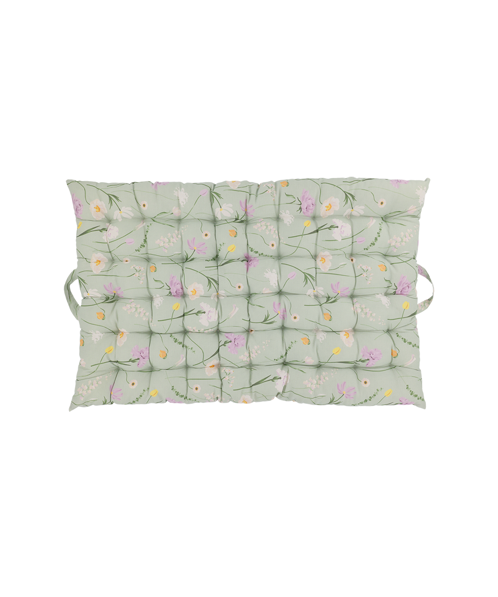 Aix Mattress w. flower pattern L100/W60 cm verte
