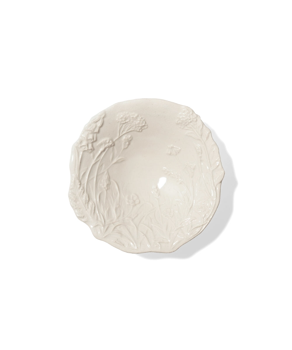 Michikusa Bowl Round White (17 x 17 x 5.3 cm)