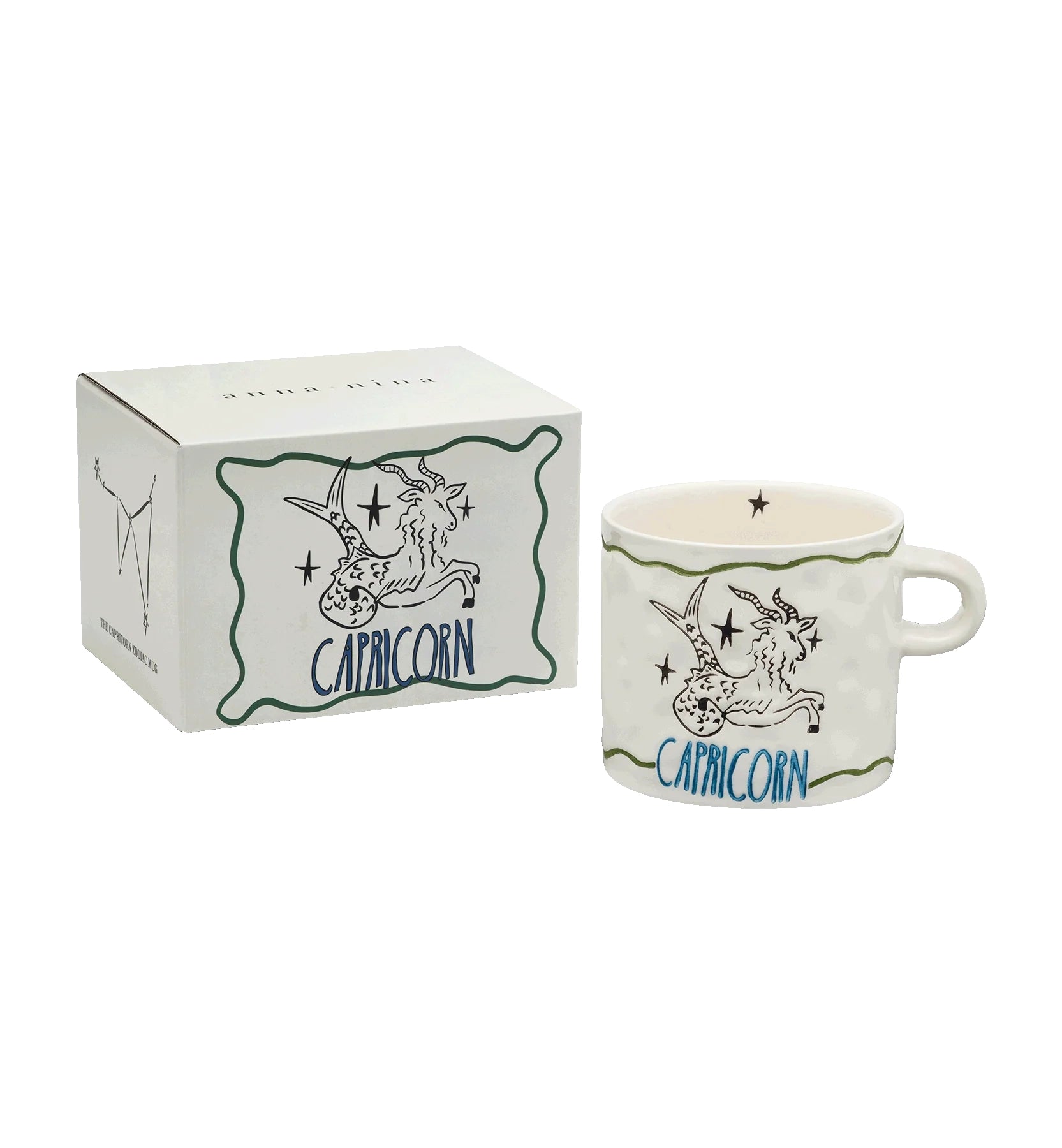 Anna + Nina Capricorn Zodiac Tea Mug H- 9 cm D- 10 cm Ceramic