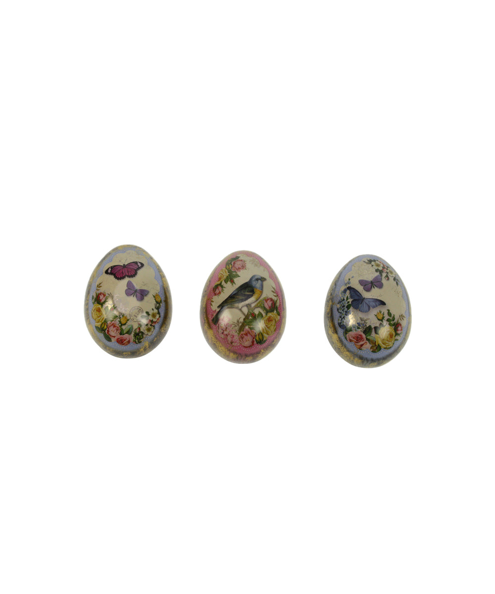Tin Mini-Eggs Vintage 3 ass. 6.5 x 5 cm