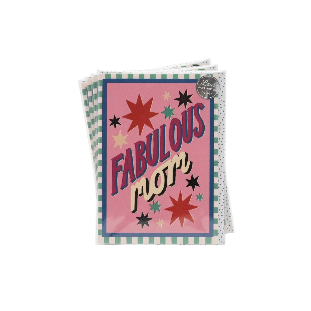 Greeting Card - Fabulous Mom L- 13 cm W- 17 cm Paper