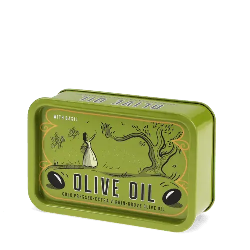 Rex London Mini storage tin with lid - Grove Olive Oil L- 10 cm W- 6.5 cm H- 3.2 cm