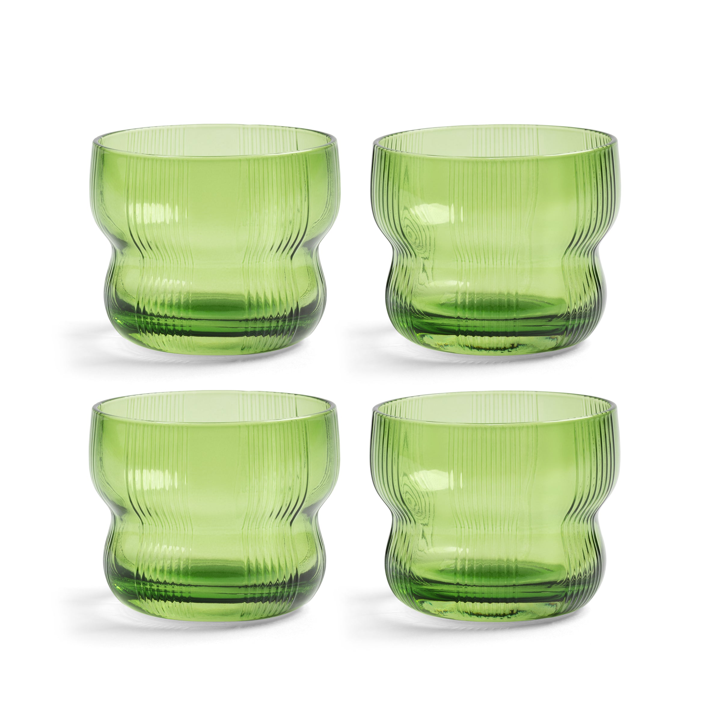Klevering Glass Circus Green Set Of 4 D- 8 cm