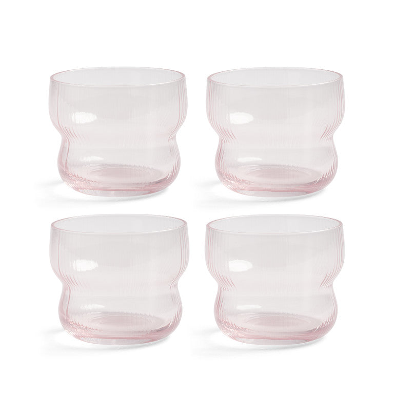 Klevering Glass Circus Pink Set Of 4 D- 8 cm Capacity 150 ml