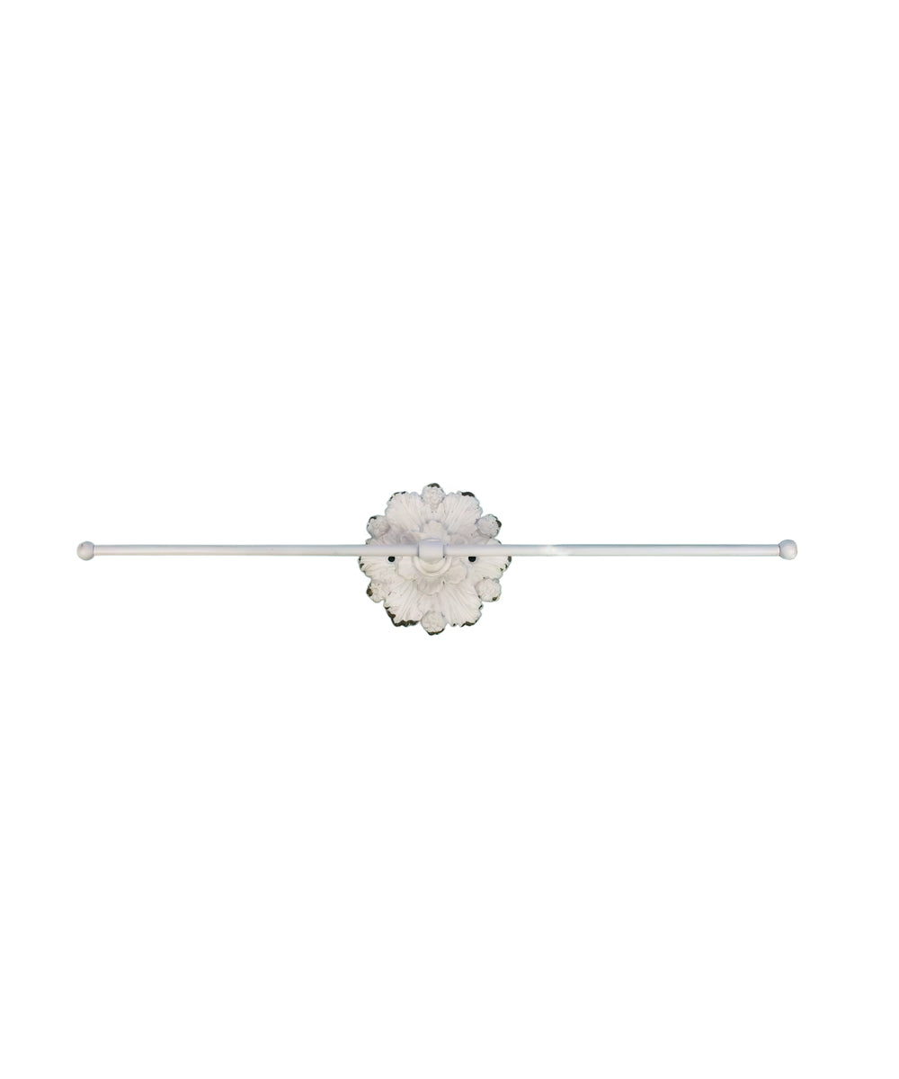 Rosette Jewelry Holder (Wall Model) Ant. White - white metal towel rack decorative