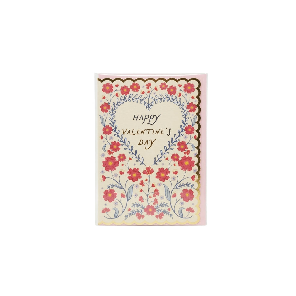 Made with Love Greeting Card - Happy Valentines Day L- 13 cm W- 17 cm Paper