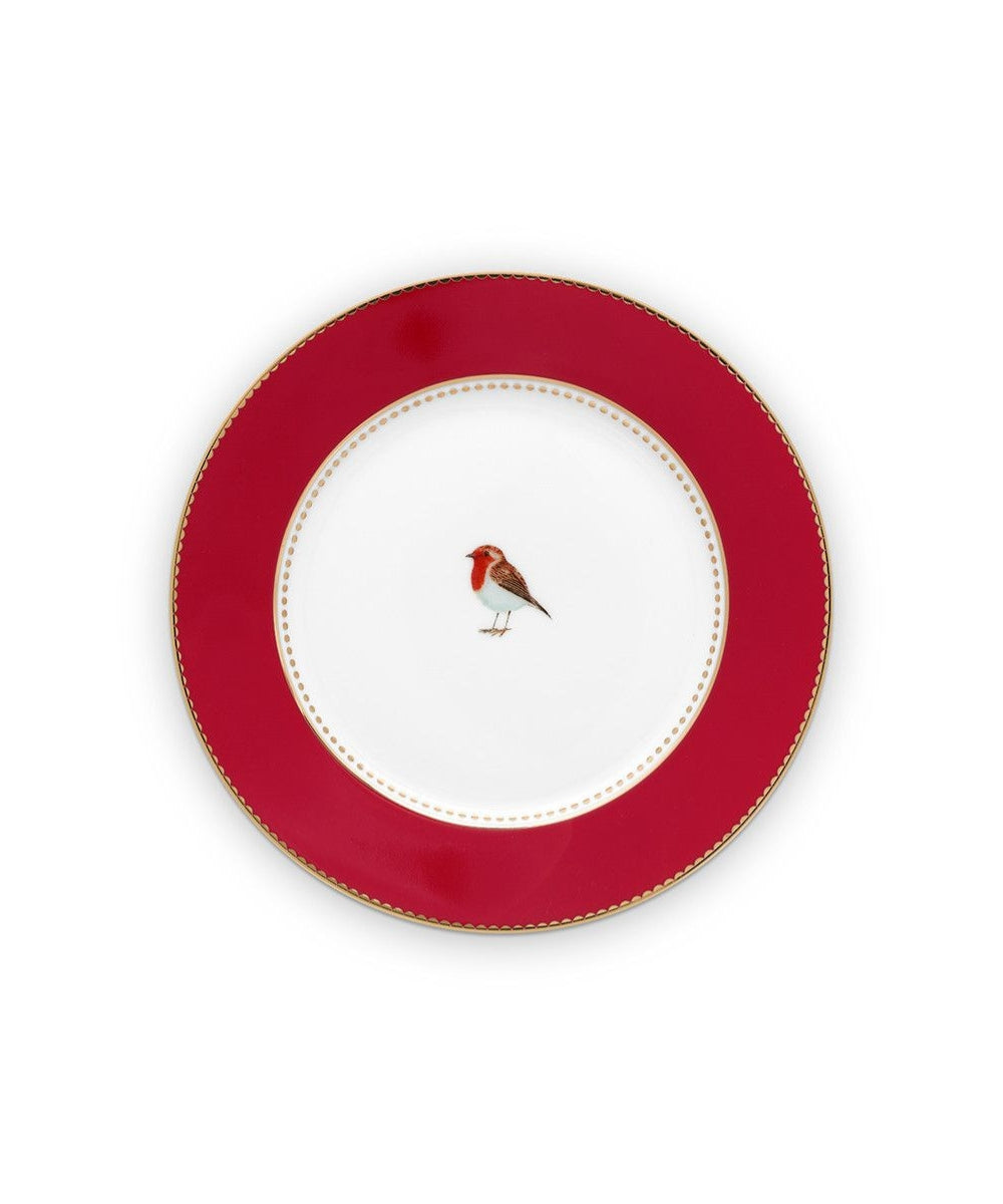 PIP Studio | Plate Love Birds Red 17cm