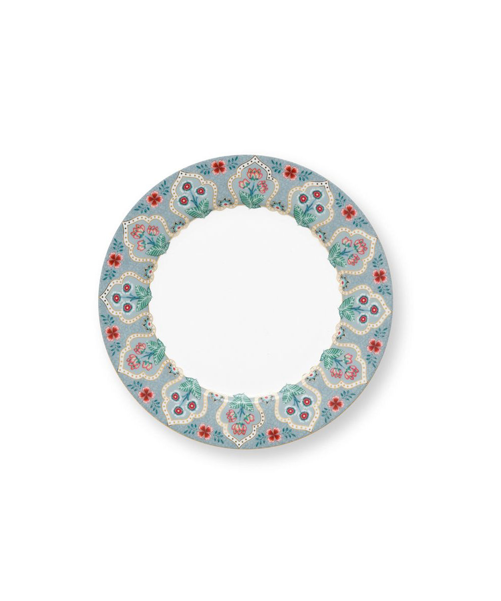 Plate Flower Festival Deco Light Blue 21Cm - circular decorative mirror light blue