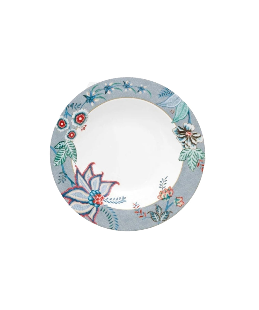 Deep Plate Flower Festival Light Blue (21.5 Cm)