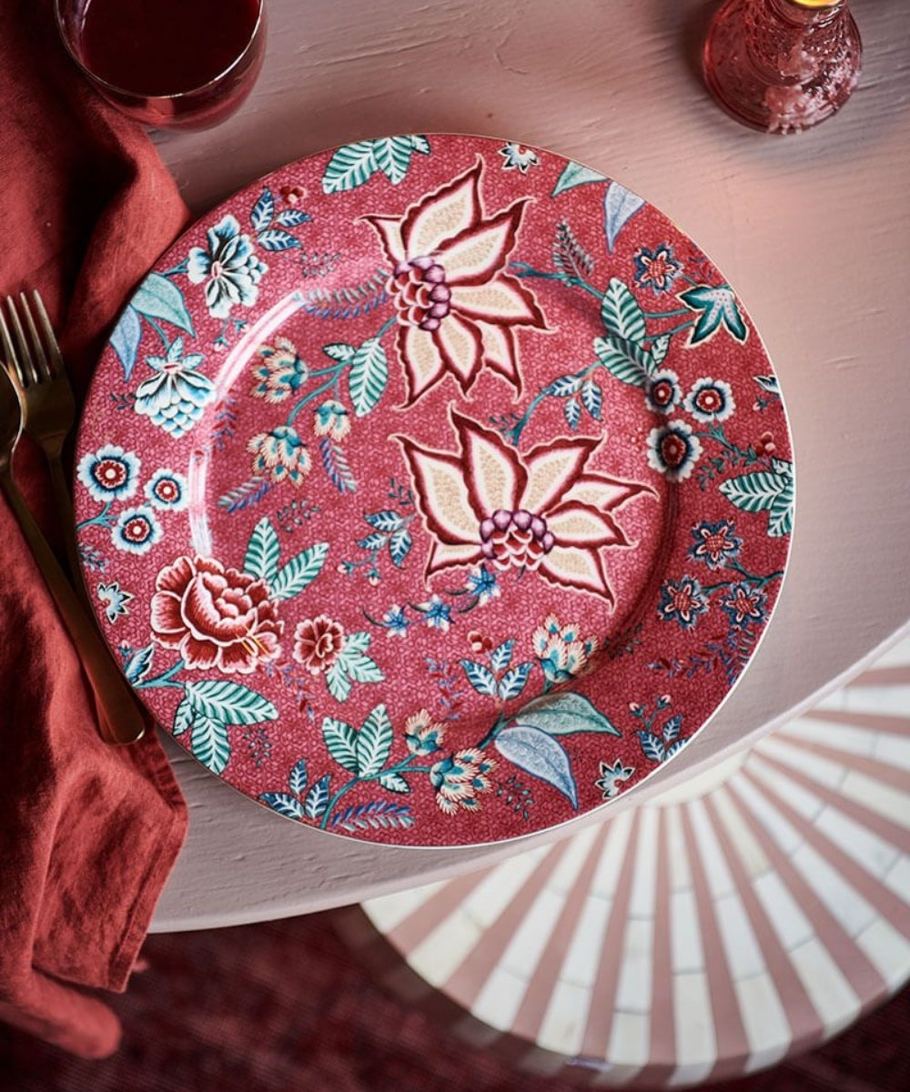 Plate Flower Festival Dark Pink (32 cm)
