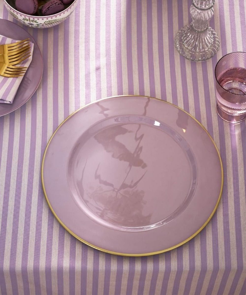 Plate Metal Lilac 32Cm