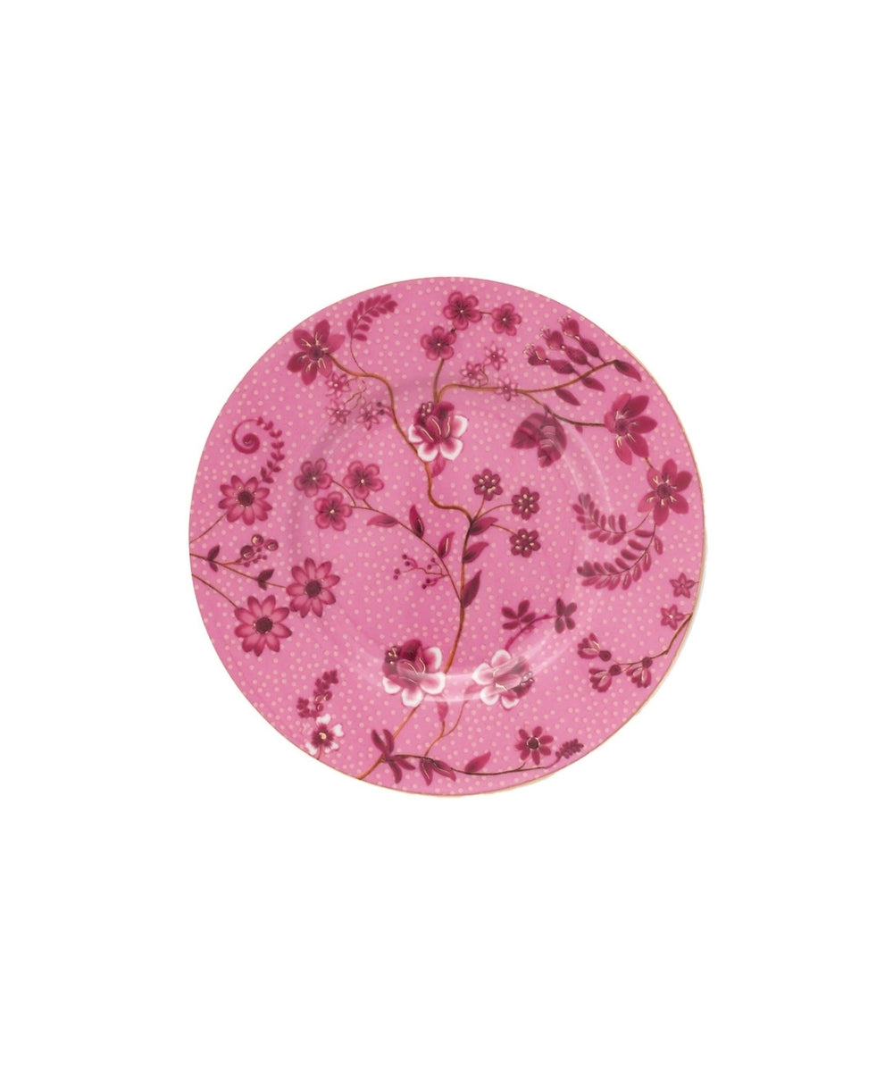 Petit Four Jolie Flowers Pink 12Cm - pink ceramic saucer adorned delicate