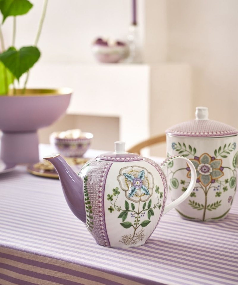 Teapot Lily & Lotus Tiles Lilac 1.6ltr
