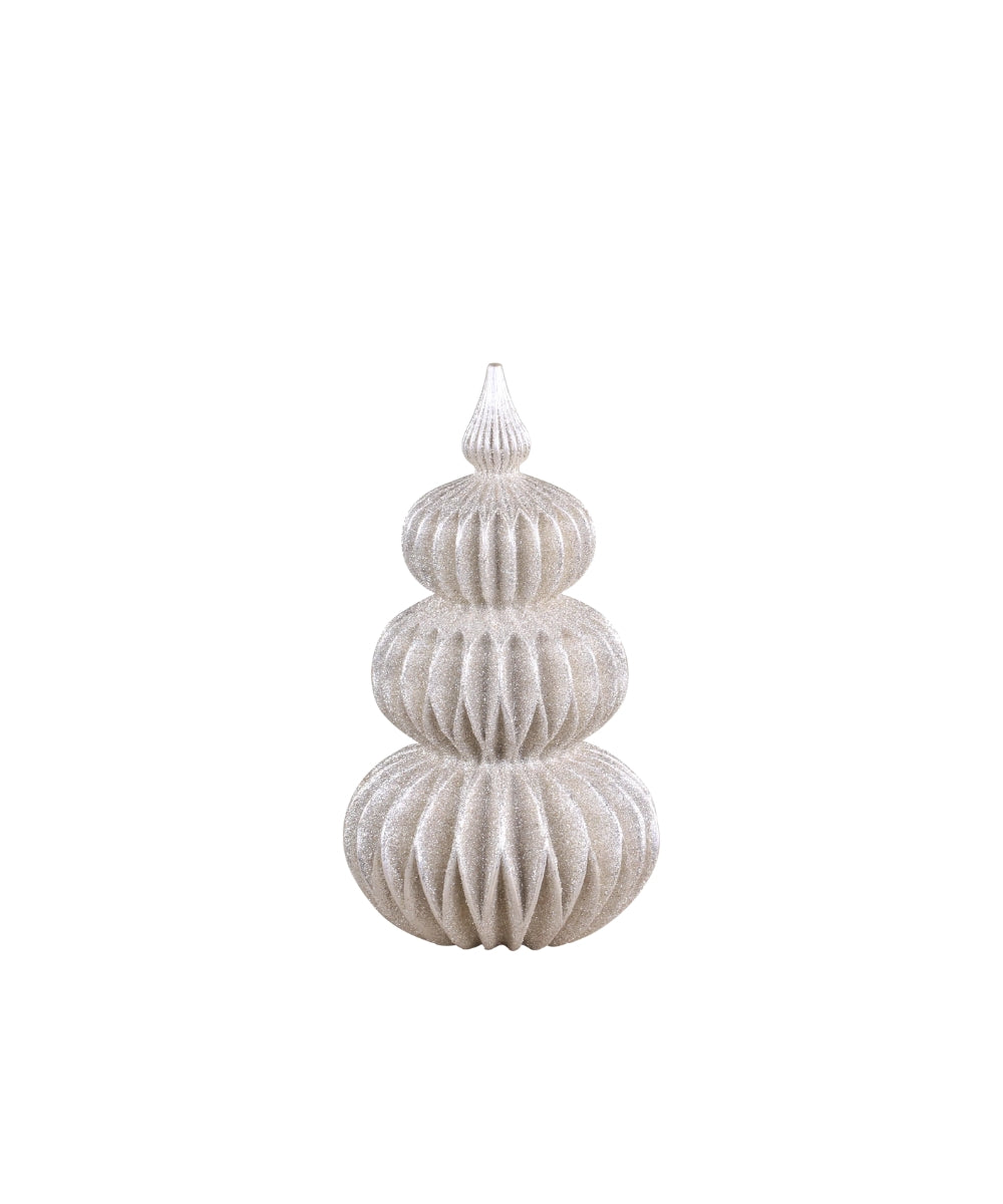 Christmas Tree H27/D15 Cm Champagne Glitter