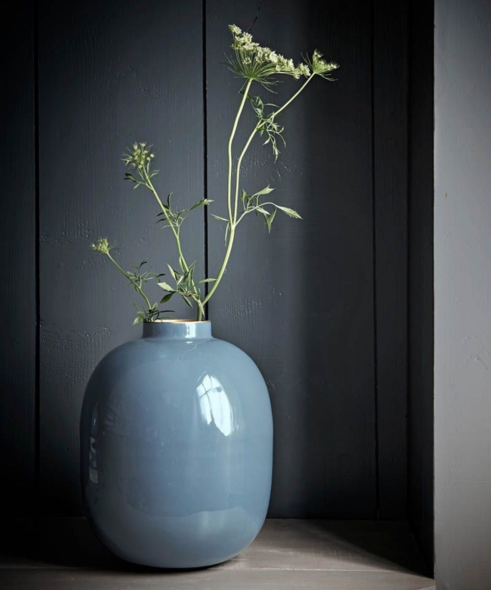 Vase Metal Blue (32 cm)