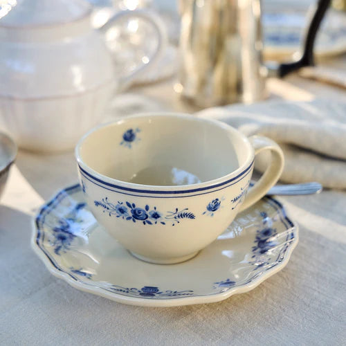 Costa Nova Tea cup & saucer 26 cl Vila H- 7.4 cm Beige-blue