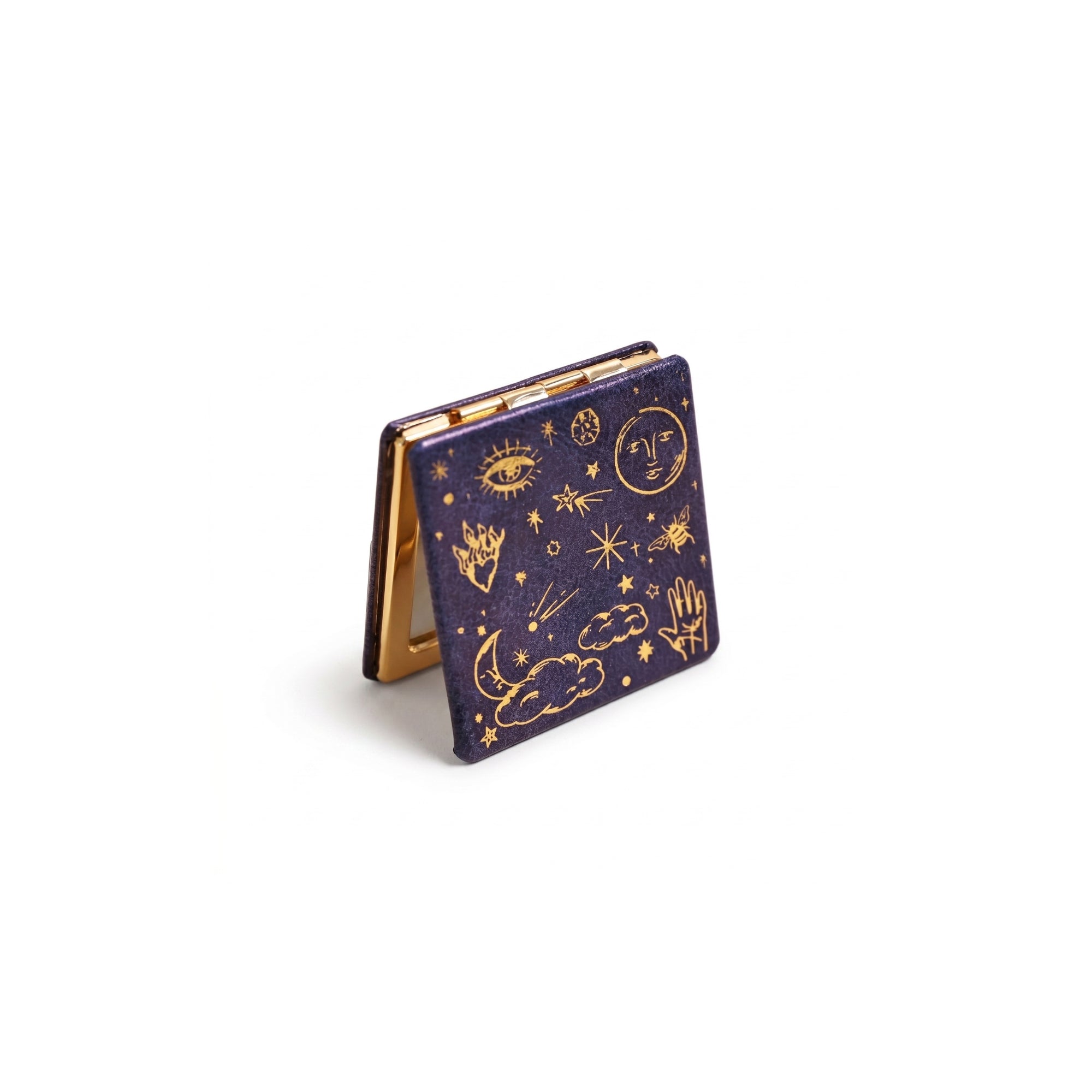 Lisa Angel Blue Starry Night Compact Mirror W- 5.8 cm -H 5.8 cm D- 1 cm