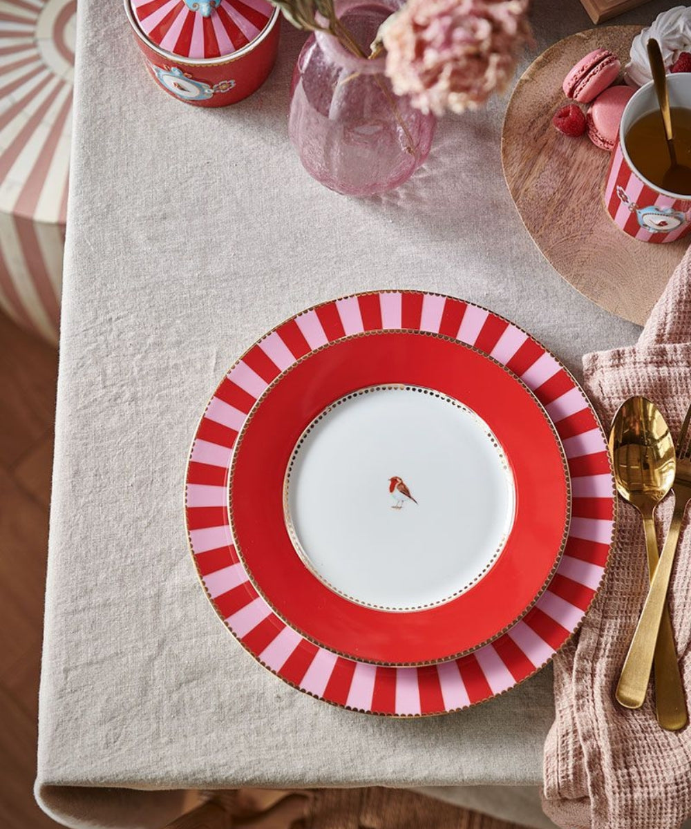 PIP Studio | Plate Love Birds Red 17cm