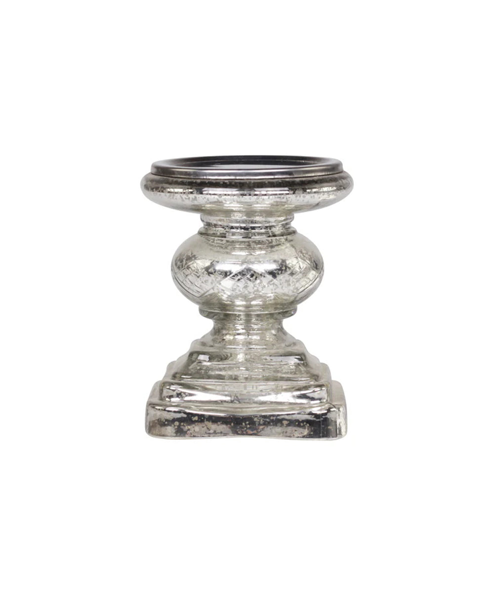 Candlestick W. Grindings H17/D14 Cm