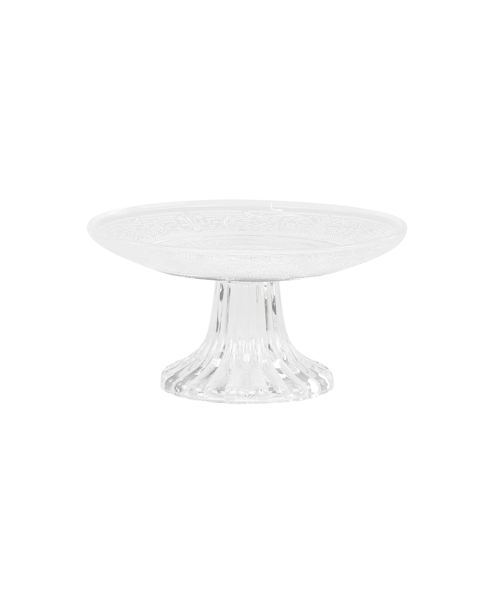Centrepiece glass w. pattern H7.5/D15 cm clear
