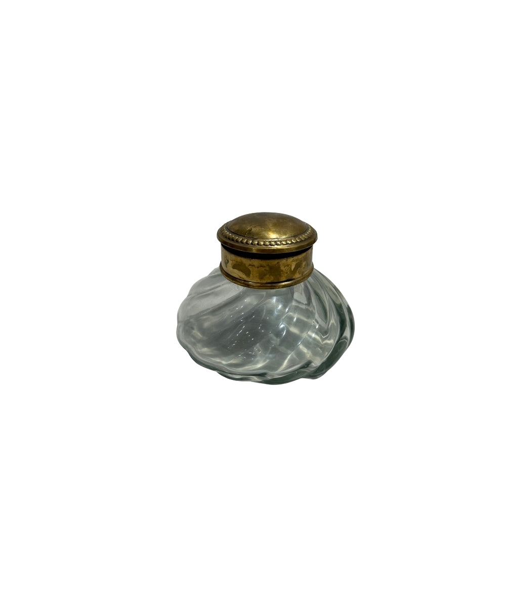 Old French Vase W. Lid (9 X 9 X 6 cm)