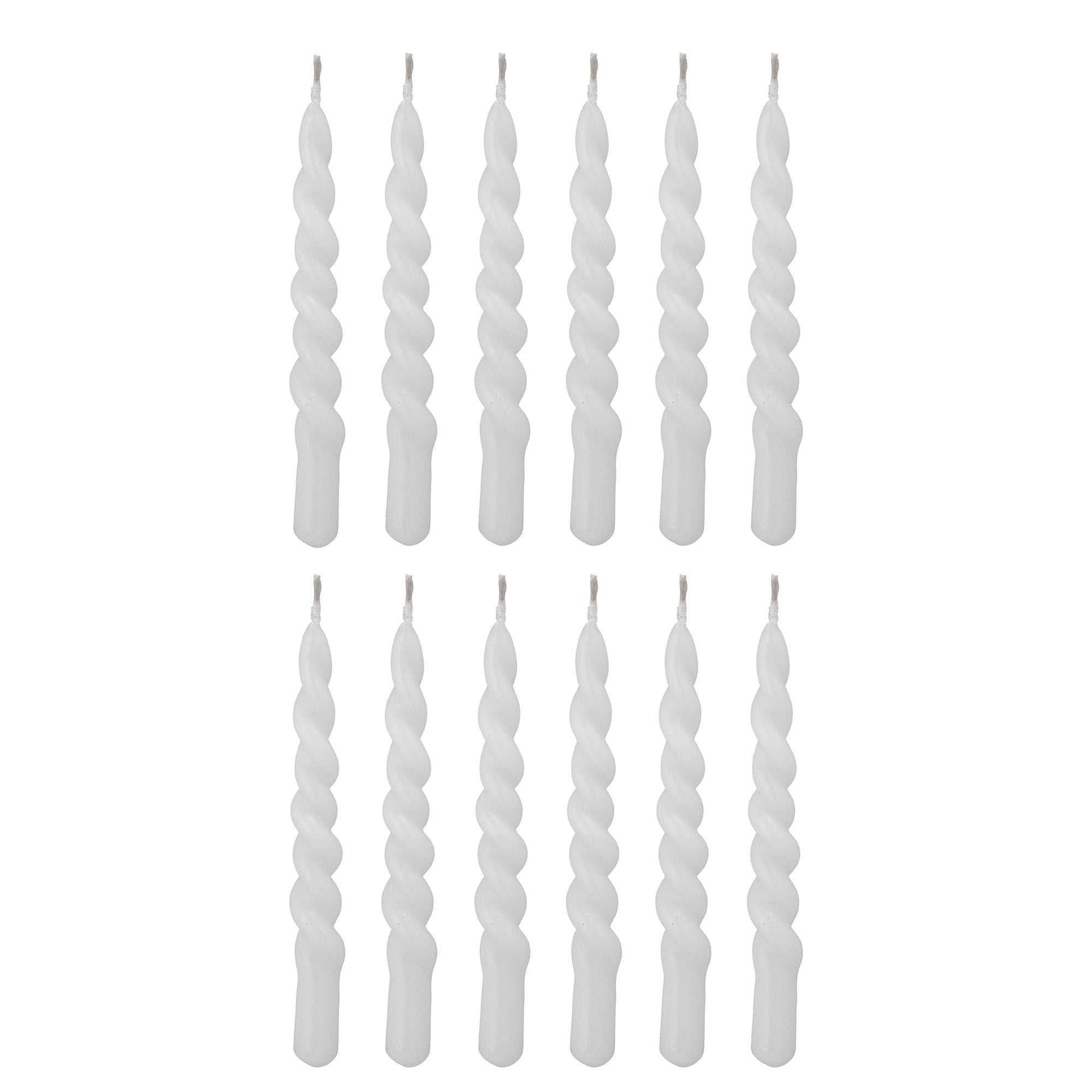 Blooming Ville Twist Candle Paraffin H- 11 cm D- 1.2 cm White