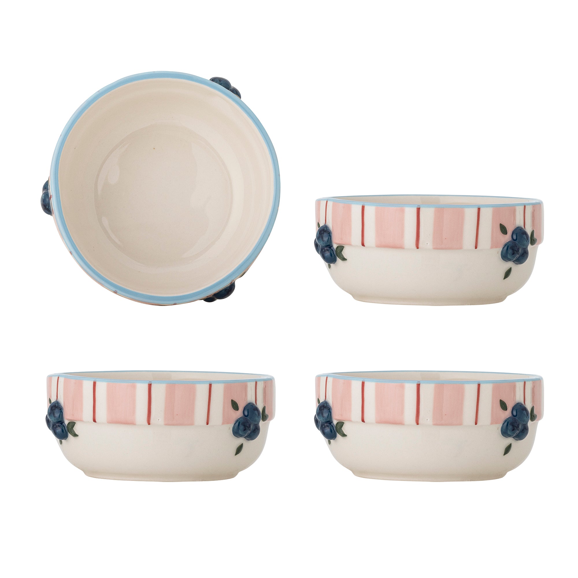 Blooming Ville Carry Bowl set of 4 Stoneware H- 6 cm D- 13.5 cm Rose
