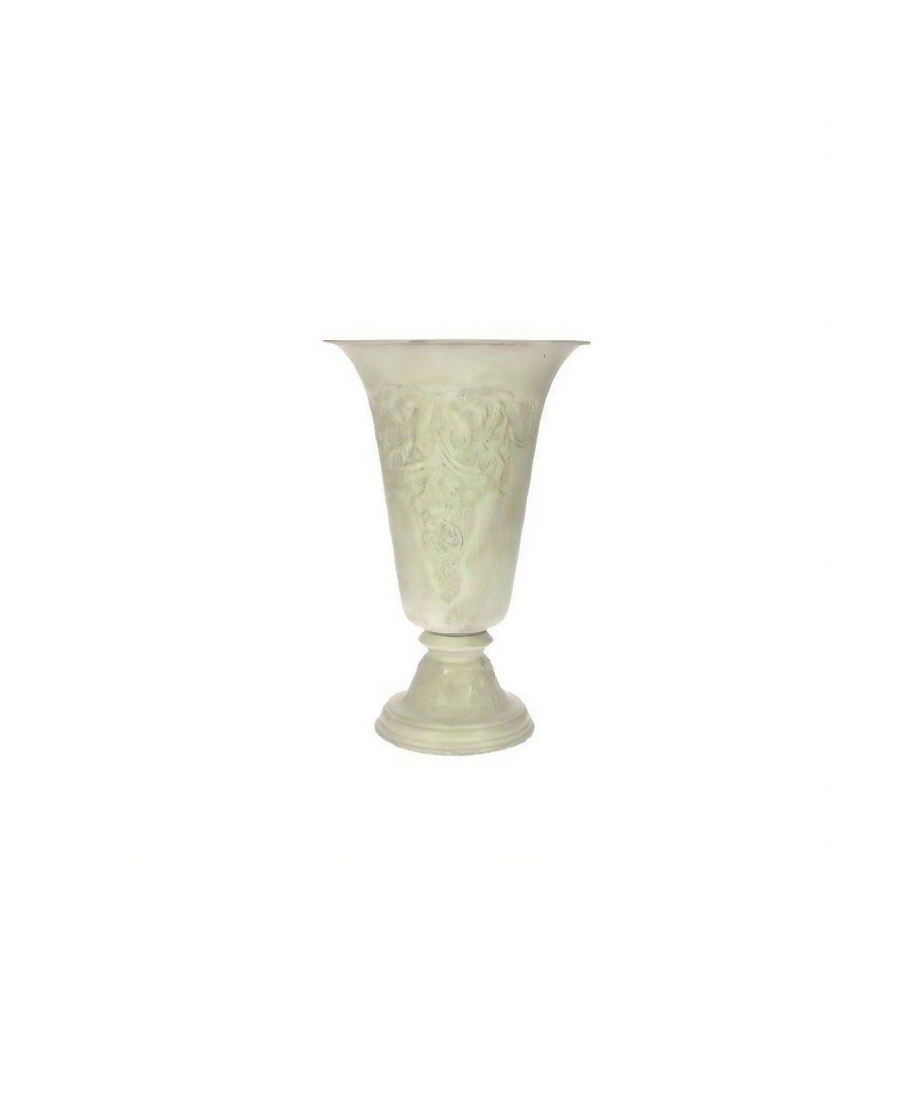 Meander Vase Large Ornament Cream 21 cm Metal