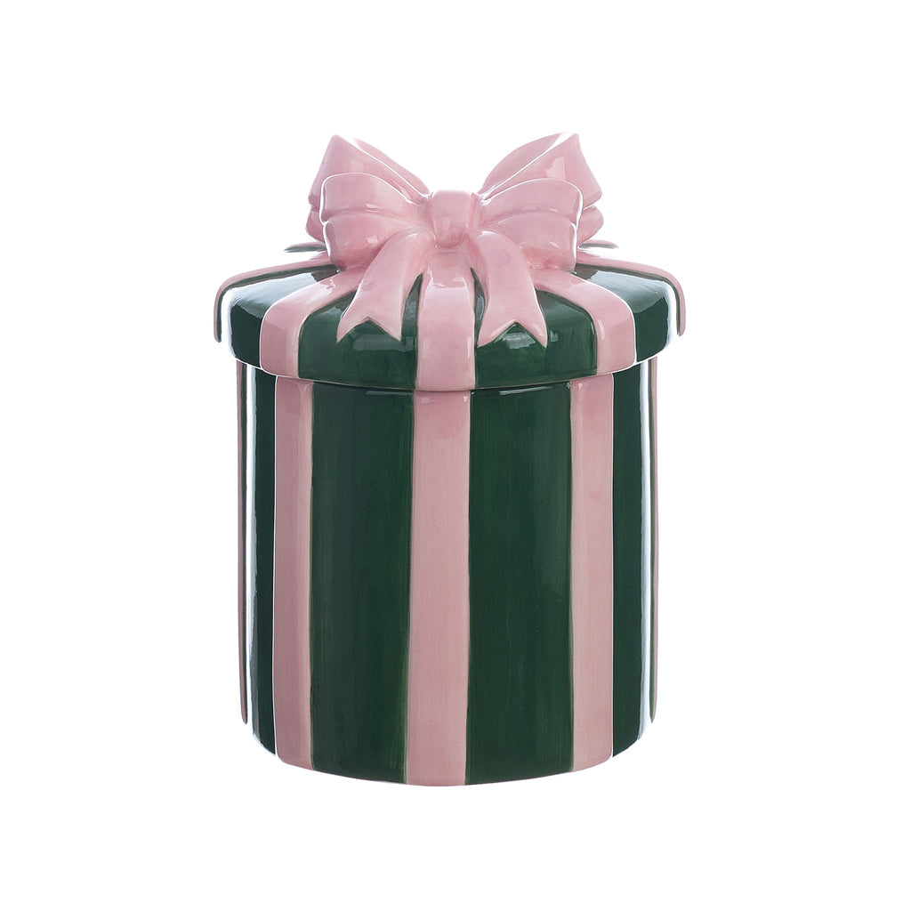 Blanc Mariclo Jar With Cover L- 15.60 cm W- 20.40 cm H- 15.60 cm