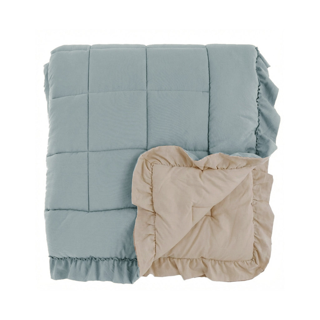 Blanc Mariclo Quilt Bicolor Quilt With Frills 300 Gsm L- 260 cm W- 260 cm