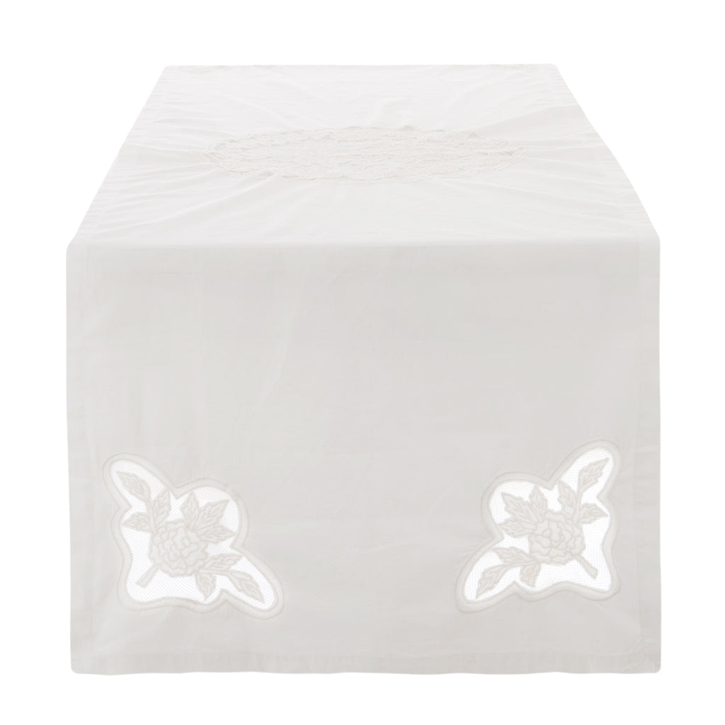 Blanc Mariclo Embroidered Runner L- 150 cm W- 50 cm