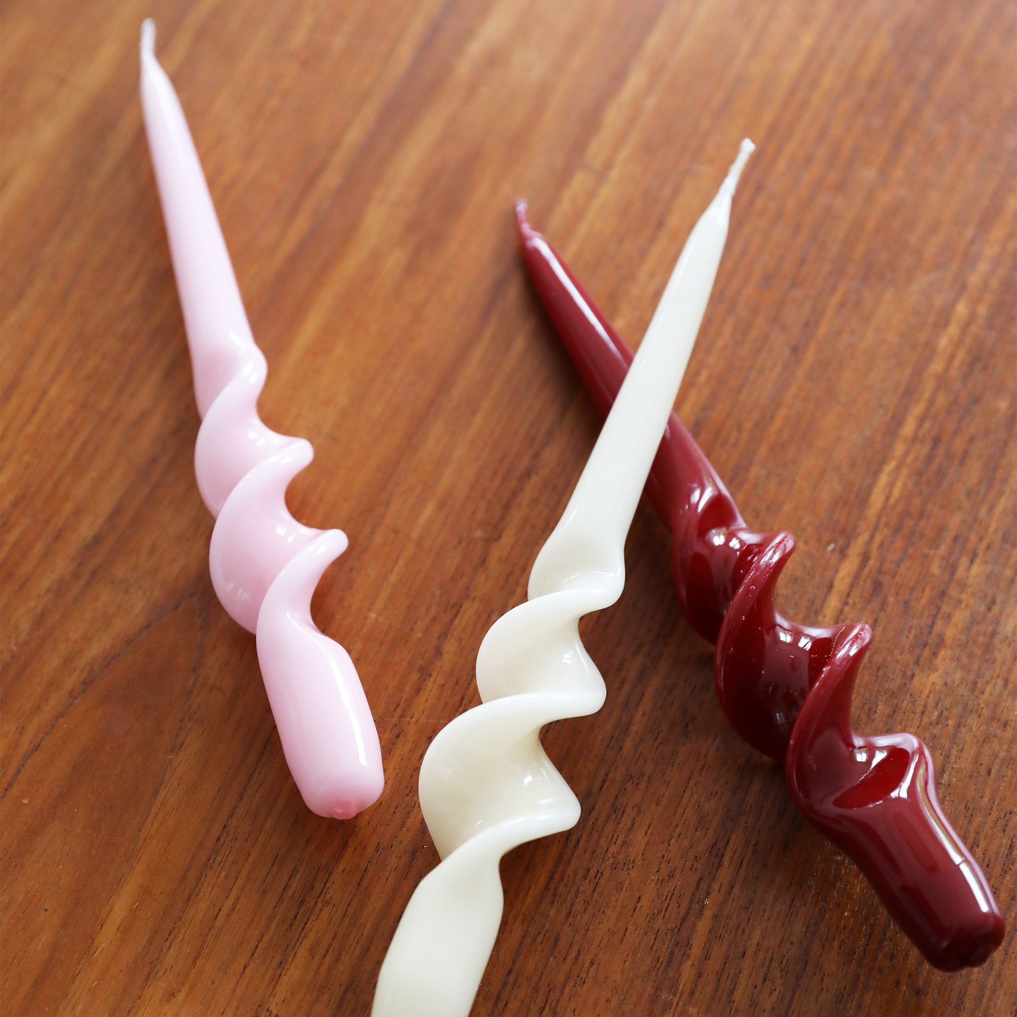 Klevering Candle Alpha Reds Set Of 3 D- 2.3 cm H- 23 cm High Quality Wax