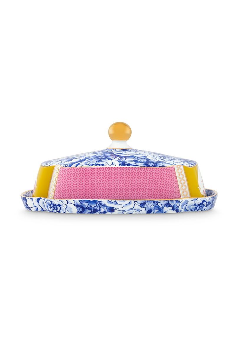 Pip Studio | Butter Dish Royal Multi | L- 20 cm W - 14 cm H- 6.5 cm | Porcelain