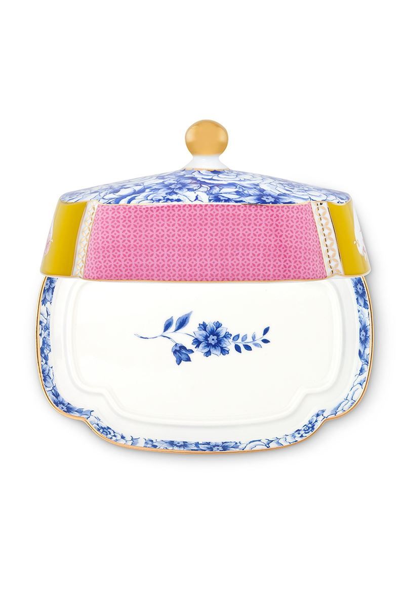 Pip Studio | Butter Dish Royal Multi | L- 20 cm W - 14 cm H- 6.5 cm | Porcelain