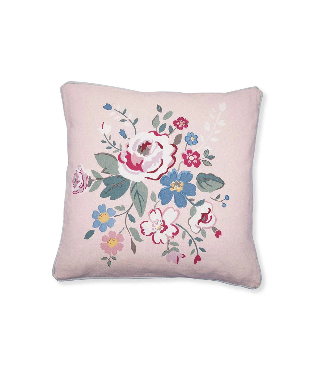 Cushion Pieceprinted Inge-Marie Pale Pink 50X50Cm - soft pink cushion vibrant floral