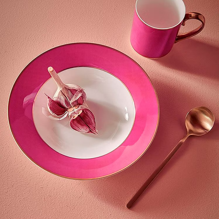 Pip Studio Pip Chique Gold-Pink Deep Plate Second Chance | 23.5 cm