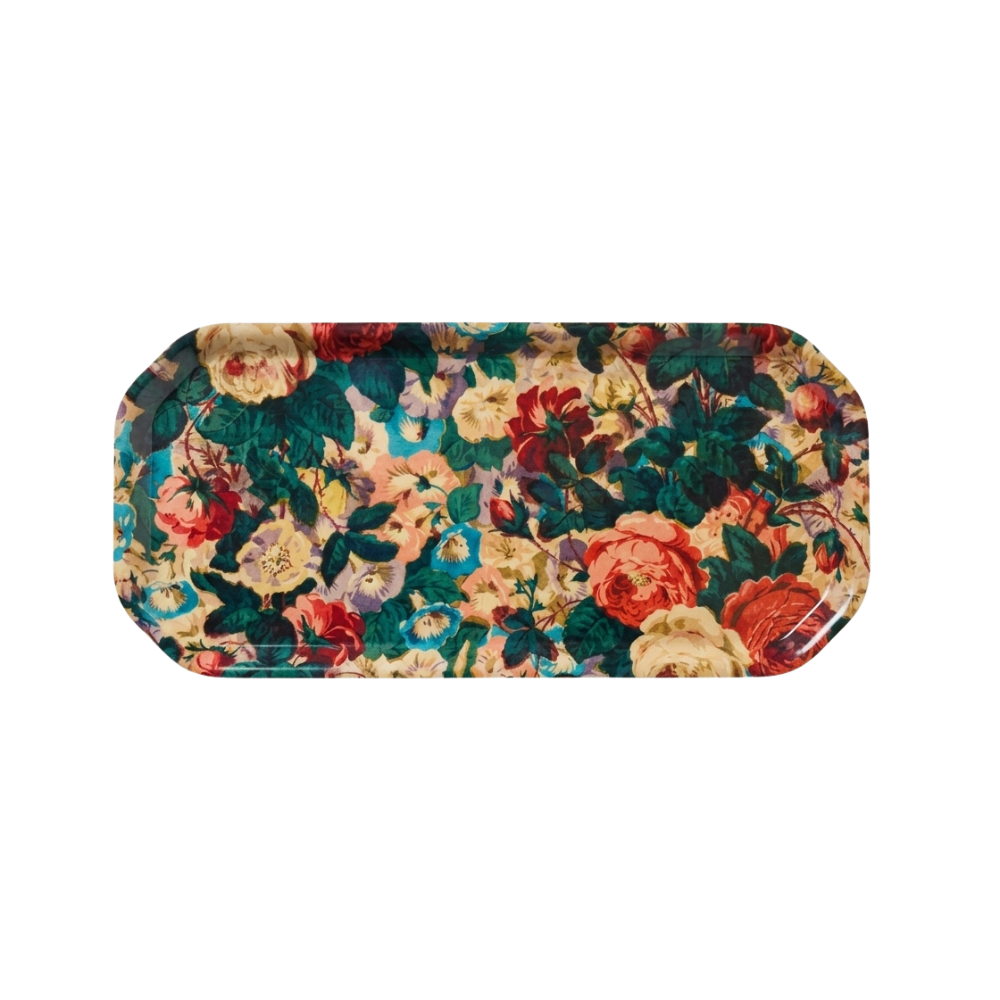 Host Home Octagonal Birch Wood Tray Chintz L-47 cm W-22 cm