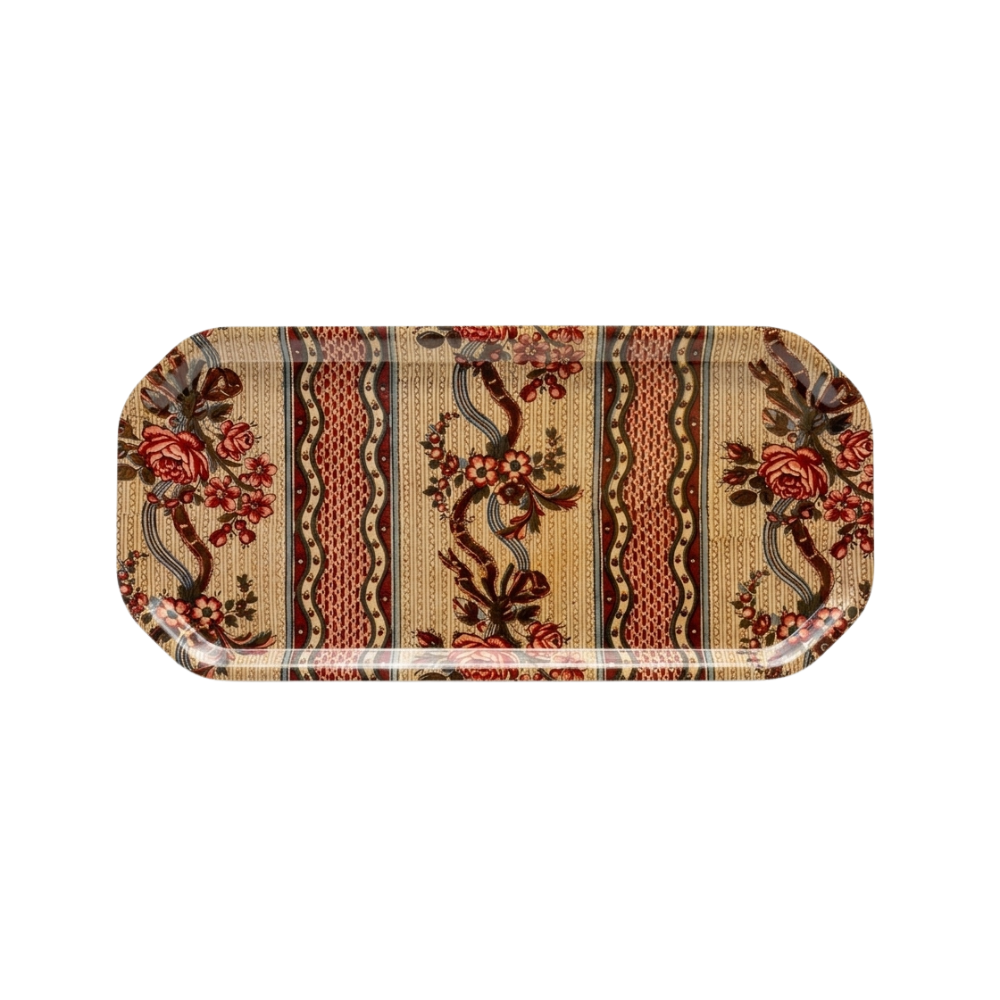 Host Home Large Octagonal Birch Wood Tray Carousel Strip L-47 cm W-22 cm