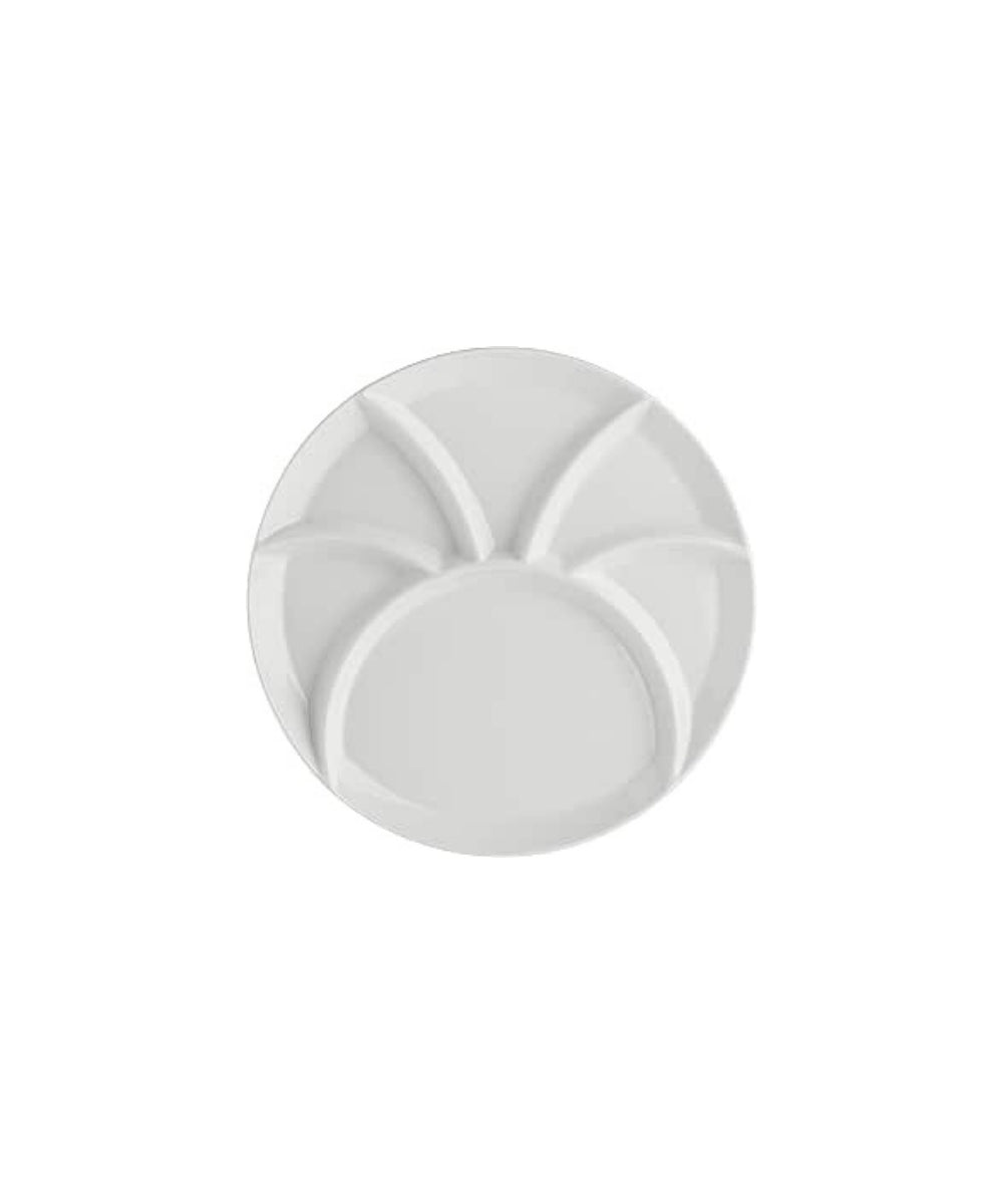 Convivio Fondue/Party Plate - white ceramic platter five distinct