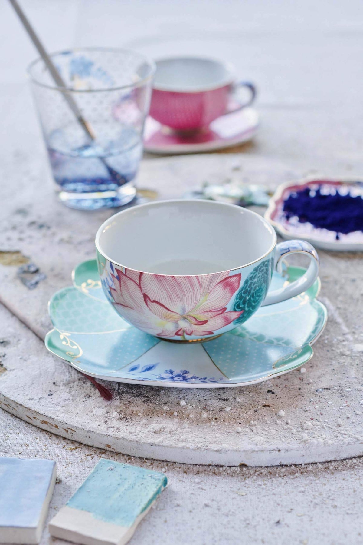 Pip Studio | Set/2 Tea Cups & Saucers Royal Flowers | 250 ml | Porcelain