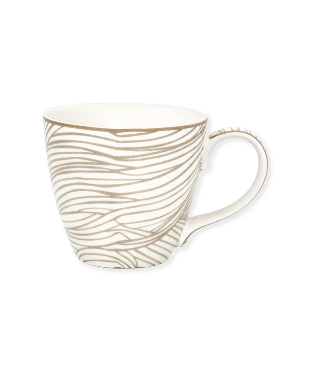 Mug Wilja Beige - white ceramic mug delicate beige