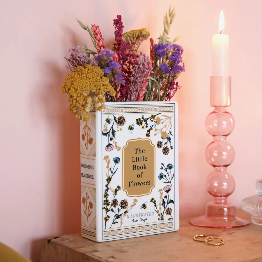 Lisa Angel Ceramic Little Book of Flowers Vase L - 12 cm W-4 cm H-16.5 cm Ceramic
