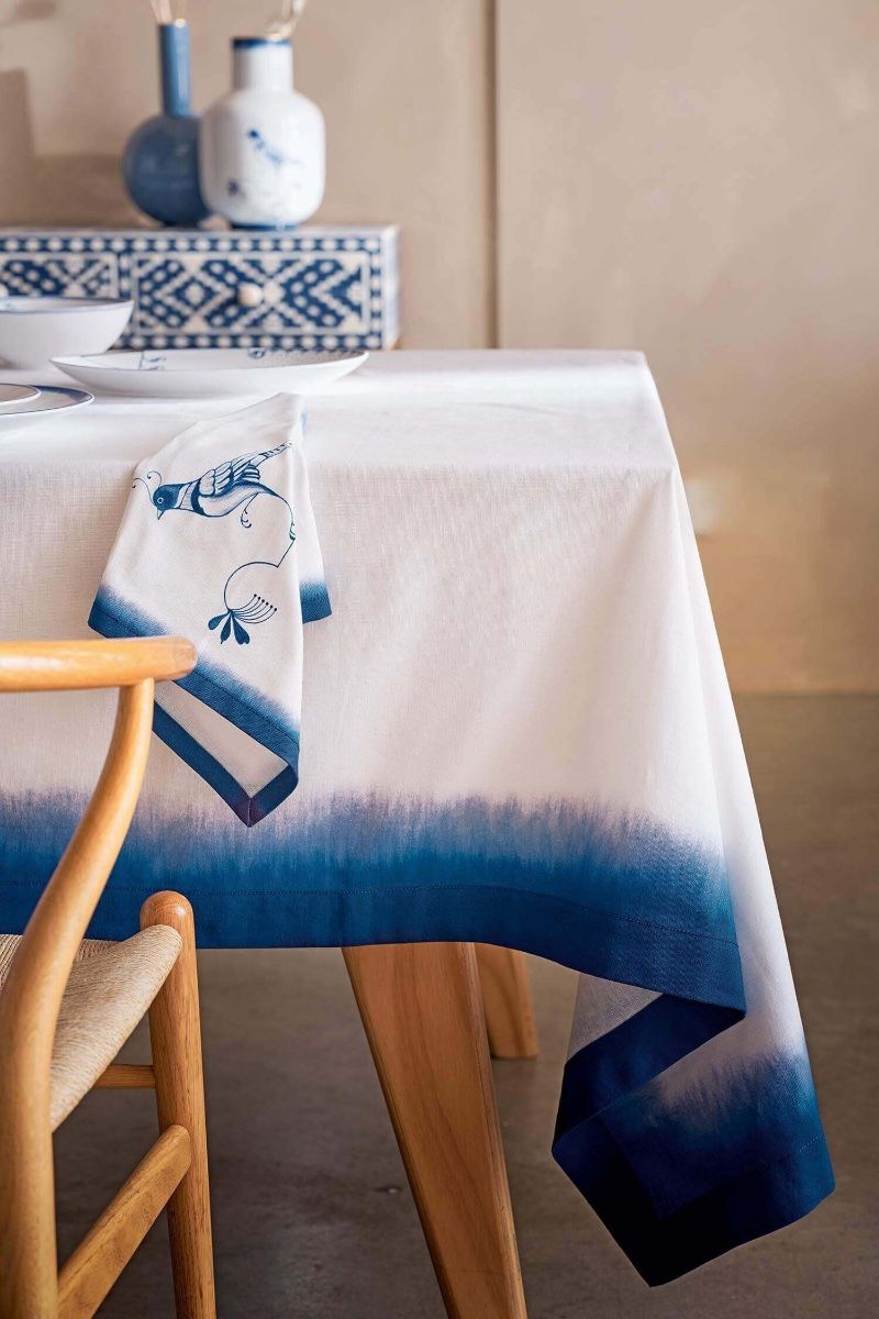 Table Cloth Pip & The Blue Bird Blue 160x260 cm