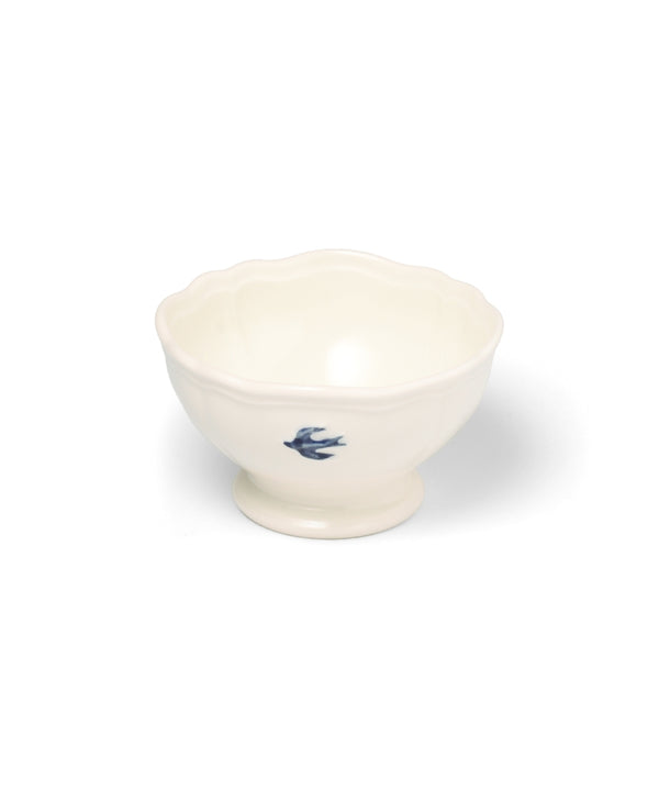 Early Bird Small Bowl White & Blue (10 x 10 x 6.2 cm)
