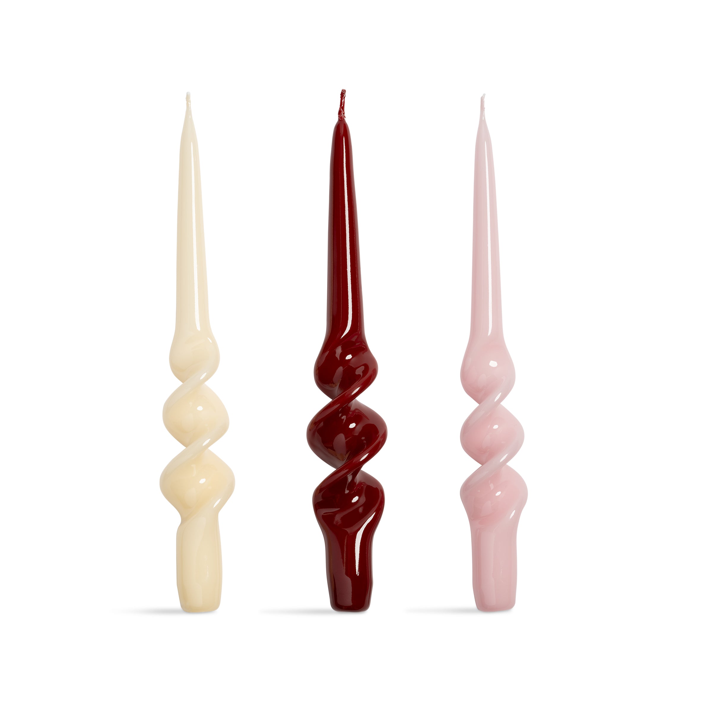 Klevering Candle Alpha Reds Set Of 3 D- 2.3 cm H- 23 cm High Quality Wax