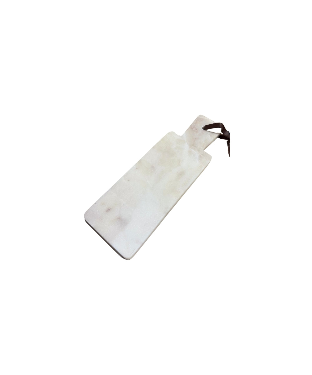 Plank Rectangle Marble White Small - white marble board dark brown