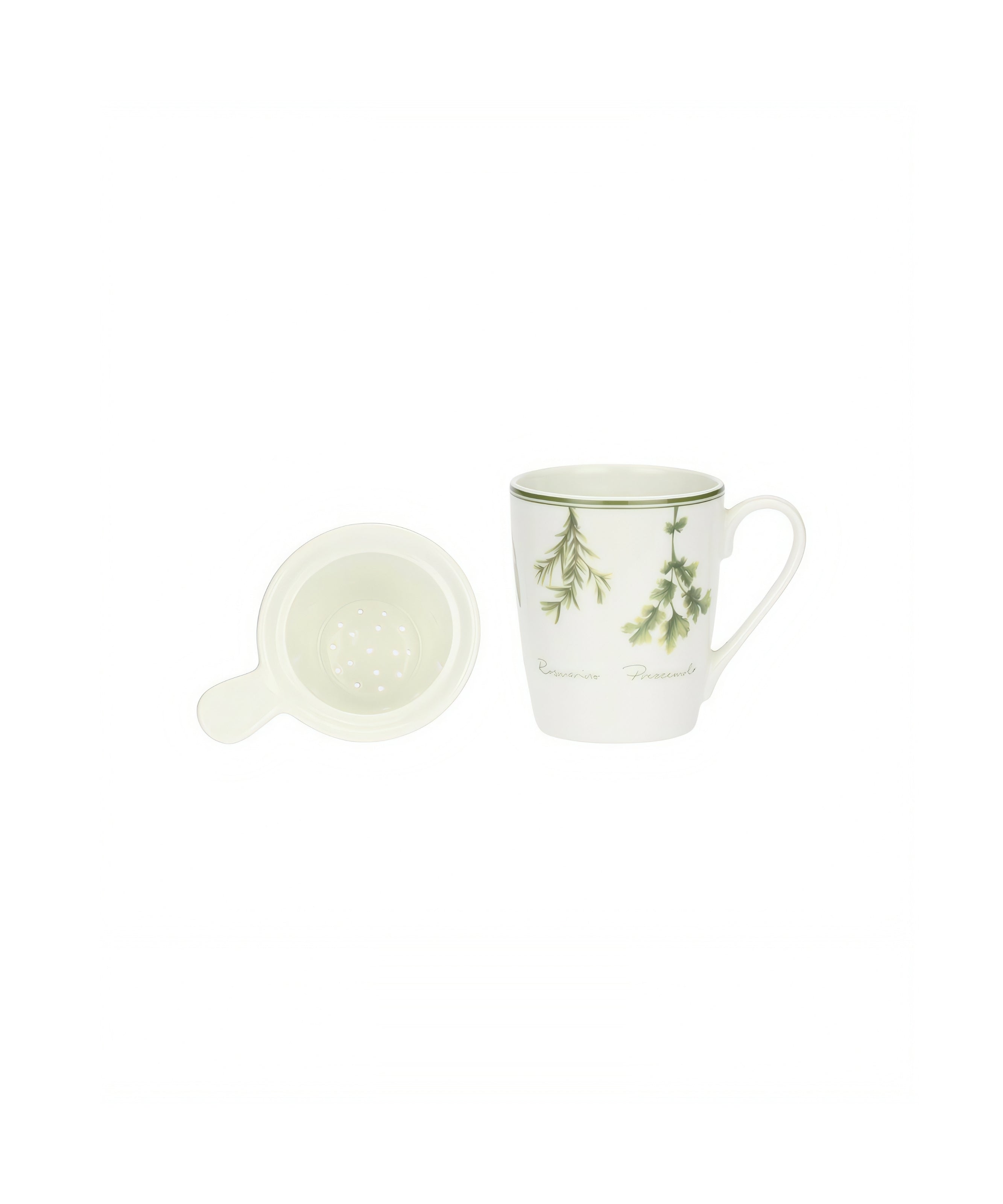La Porcellana Coltivia Infuser Mug With Lid Capacity 350 ml Porcelain